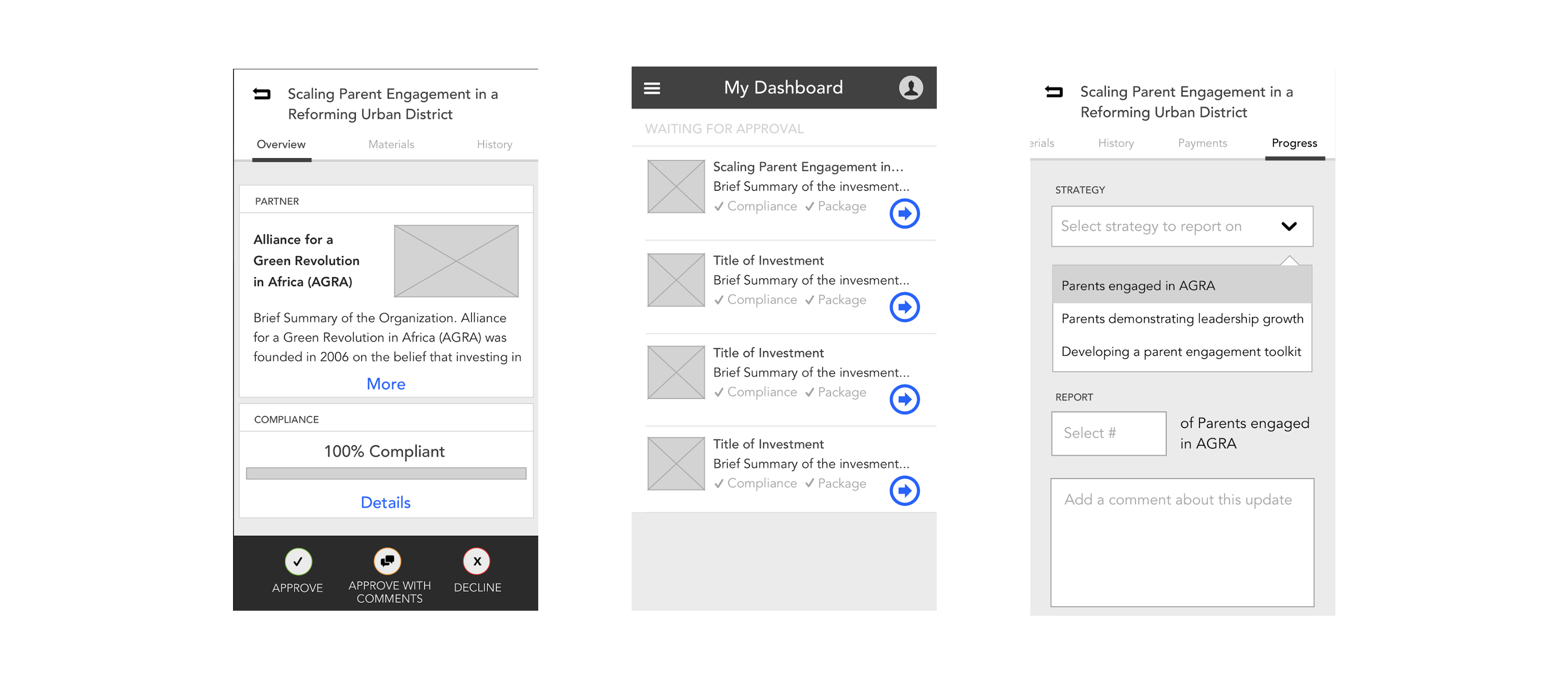 PSU Wireframes